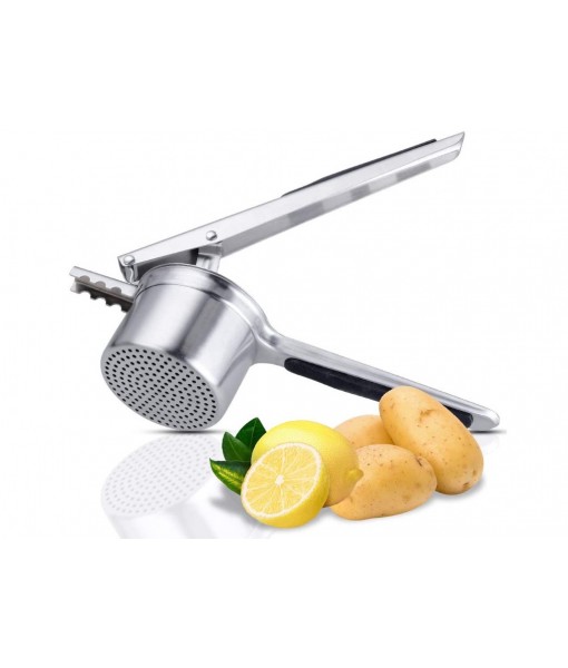 Anpro Potato Ricer and Masher,Stainless Steel Fruit and Vegetables Masher Food Ricer Press Strainer Potato Mashers Ricers (Silver)