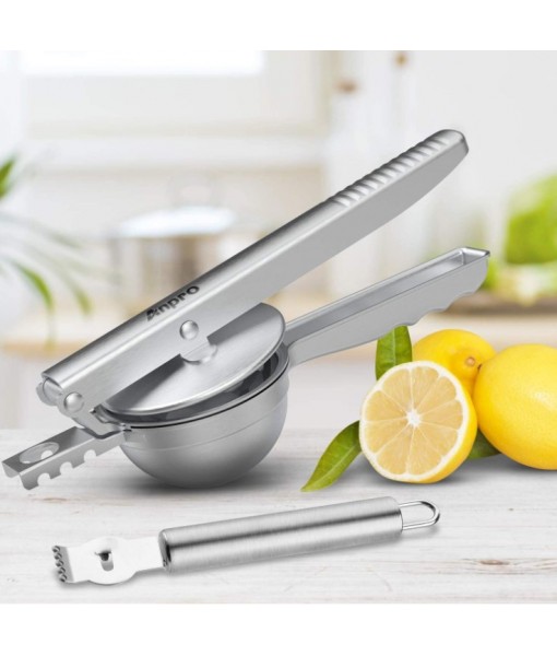 Anpro Potato Ricer and Masher,Stainless Steel Fruit and Vegetables Masher Food Ricer Press Strainer Potato Mashers Ricers (Silver)