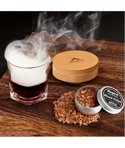 Cocktail Smoker Kit with Torch - 6 Flavors Wood Chips for Infuse Bourbon Cocktail,Whiskey Smoker Infuser Kit,Old Fashioned Drink Smoker Kit,Gifts for Whiskey/Dad/Men/Husband (Without Butane)